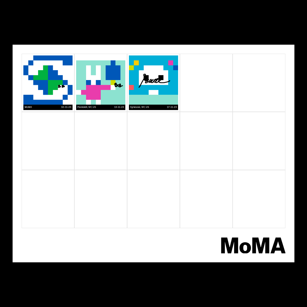 Postcard Aquamarine-Ascii-Mosaic