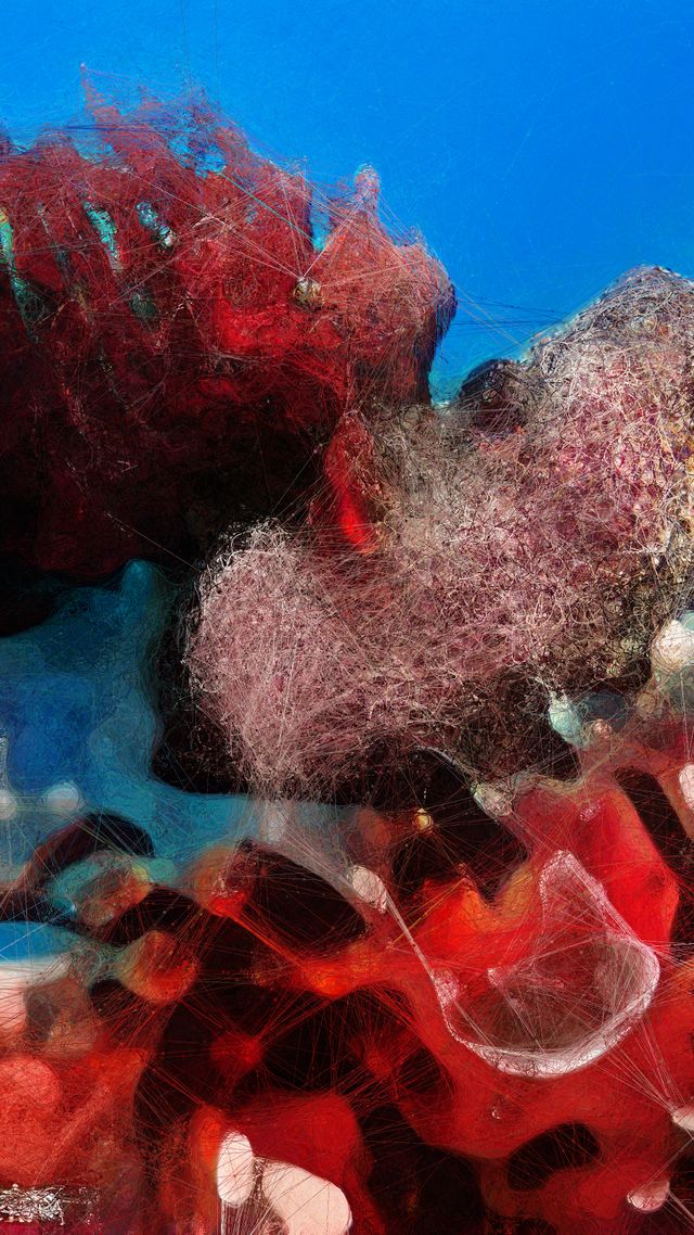 Machine Hallucinations - Coral - Generative AI Data Painting E thumbnail