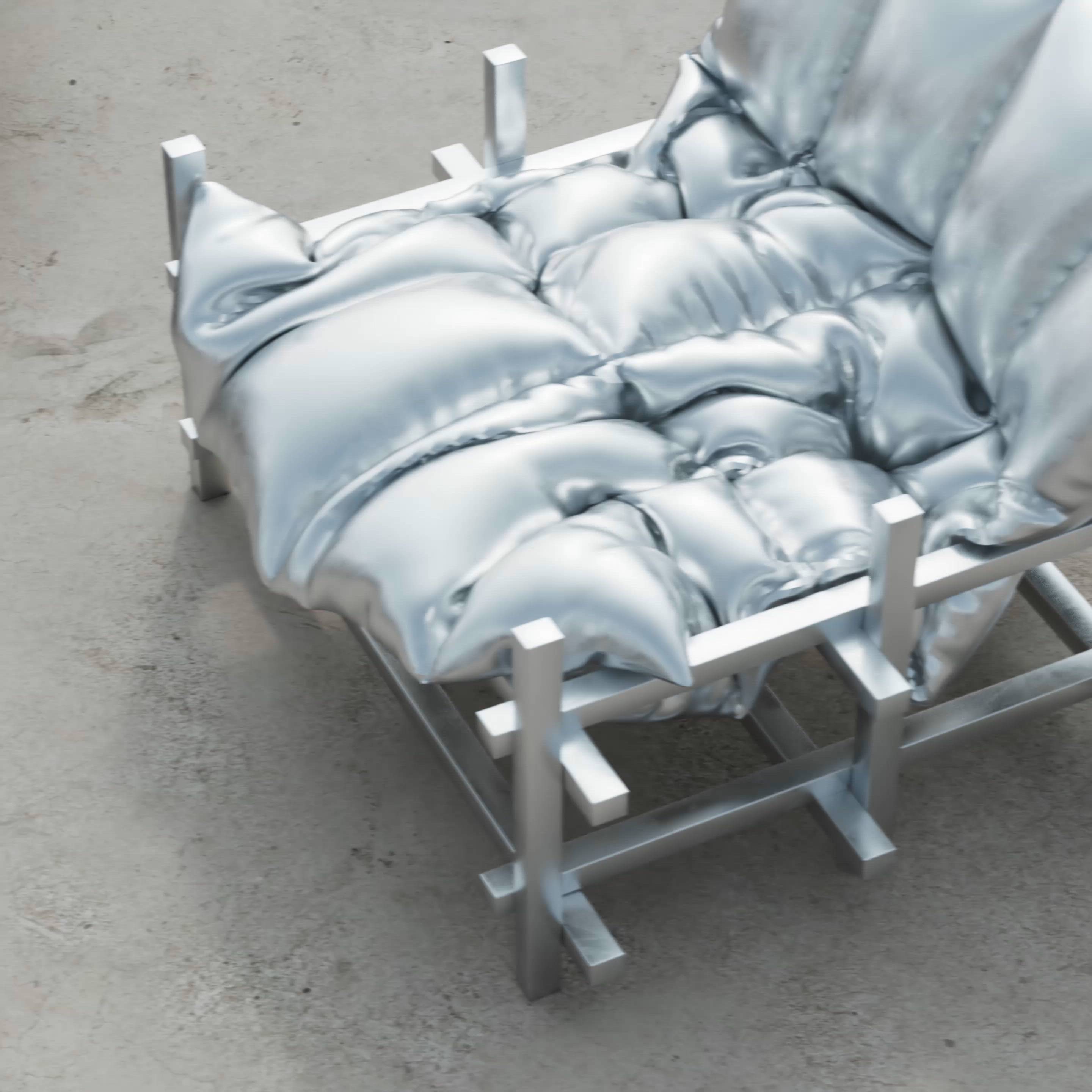 100 Chairs (Fire) by Andrés Reisinger