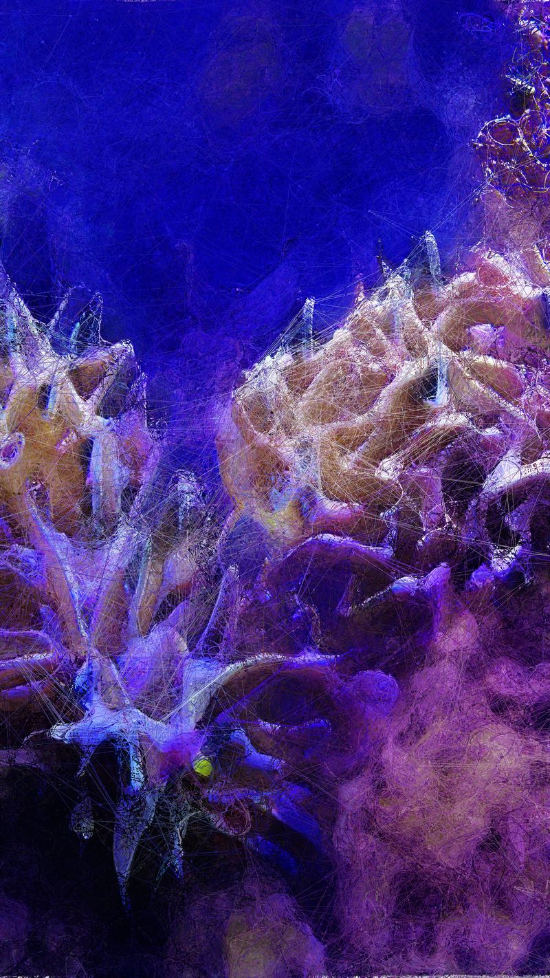 Machine Hallucinations - Coral - Generative AI Data Painting C by Refik Anadol